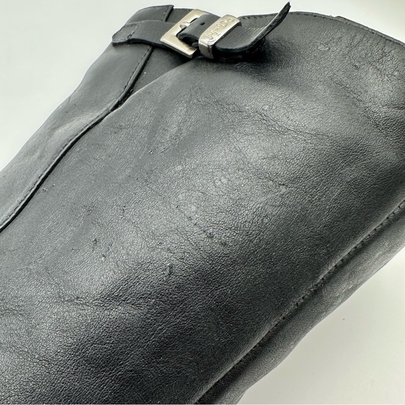 Harley-Davidson Black Leather Heeled Boots with Harness Ring - Picture 9 of 13